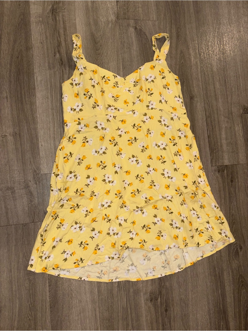 Old Navy Yellow Floral Tie-Shoulder Sundress
